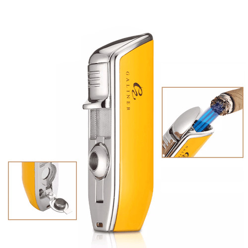 Yellow jet flame torch cigar - torch,