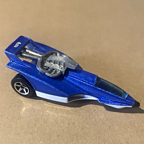 Hot wheels blue silver diecast - wheels, blue/silver